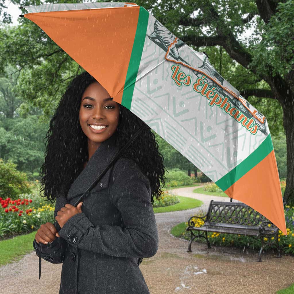 Ivory Coast Football Umbrella 2026 Cote d'Ivoire Les Elephants White Version - Wonder Print Shop