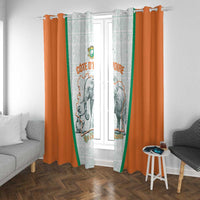 Ivory Coast Football Window Curtain 2026 Cote d'Ivoire Les Elephants White Version - Wonder Print Shop