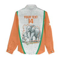 Custom Ivory Coast Football Women Casual Shirt 2026 Cote d'Ivoire Les Elephants White Version - Wonder Print Shop