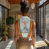 Custom Ivory Coast Football Women Sleeveless Polo Shirt 2026 Cote d'Ivoire Les Elephants White Version - Wonder Print Shop