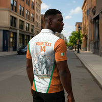 Custom Ivory Coast Football Zipper Polo Shirt 2026 Cote d'Ivoire Les Elephants White Version - Wonder Print Shop