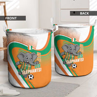 Ivory Coast Football Laundry Basket 2026 Allez Les Elephants Cute Mascot - Wonder Print Shop