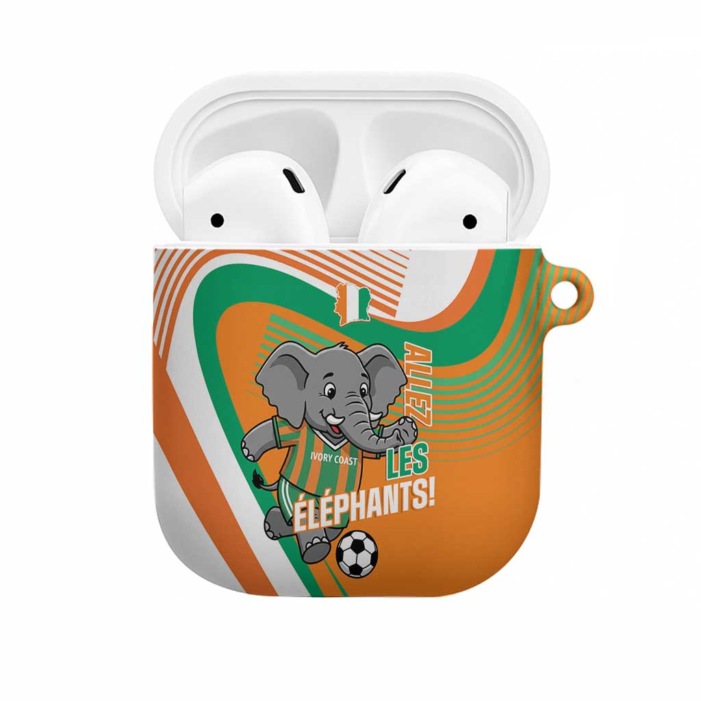 Ivory Coast Football AirPods Case 2026 Allez Les Elephants Cute Mascot - Wonder Print Shop