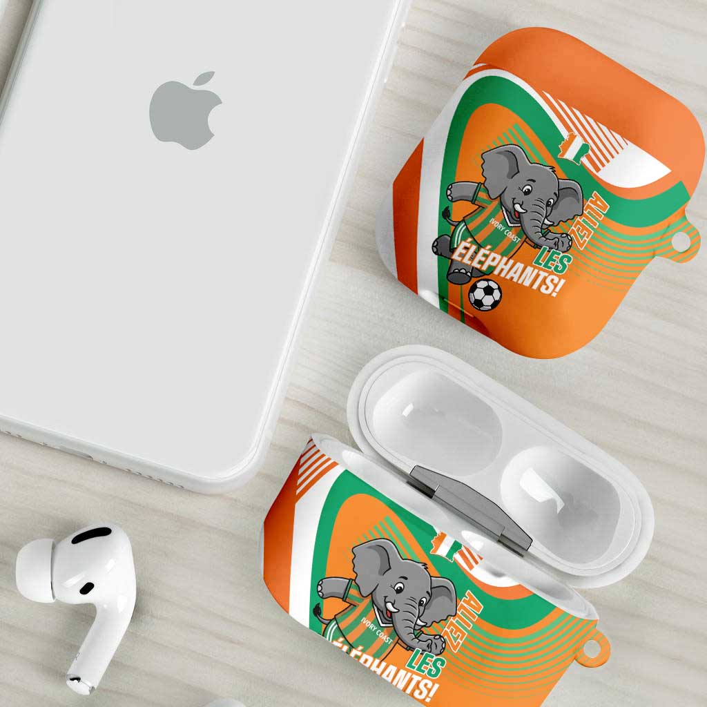 Ivory Coast Football AirPods Case 2026 Allez Les Elephants Cute Mascot - Wonder Print Shop