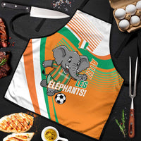 Ivory Coast Football Apron 2026 Allez Les Elephants Cute Mascot - Wonder Print Shop