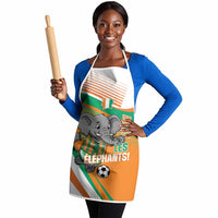 Ivory Coast Football Apron 2026 Allez Les Elephants Cute Mascot - Wonder Print Shop