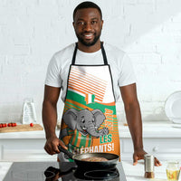 Ivory Coast Football Apron 2026 Allez Les Elephants Cute Mascot - Wonder Print Shop