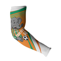 Custom Ivory Coast Football Arm Sleeves 2026 Allez Les Elephants Cute Mascot - Wonder Print Shop