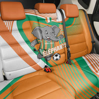 Ivory Coast Football Back Car Seat Cover 2026 Allez Les Elephants Cute Mascot - Wonder Print Shop