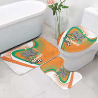 Ivory Coast Football Bathroom Set 2026 Allez Les Elephants Cute Mascot - Wonder Print Shop