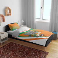 Ivory Coast Football Bedding Set 2026 Allez Les Elephants Cute Mascot - Wonder Print Shop
