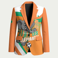 Custom Ivory Coast Football Blazer 2026 Allez Les Elephants Cute Mascot - Wonder Print Shop