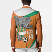 Custom Ivory Coast Football Blazer 2026 Allez Les Elephants Cute Mascot - Wonder Print Shop