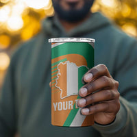 Custom Ivory Coast Football 4 in 1 Can Cooler Tumbler 2026 Allez Les Elephants Cute Mascot - Wonder Print Shop