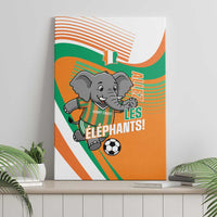 Ivory Coast Football Canvas Wall Art 2026 Allez Les Elephants Cute Mascot - Wonder Print Shop