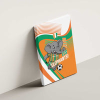 Ivory Coast Football Canvas Wall Art 2026 Allez Les Elephants Cute Mascot - Wonder Print Shop