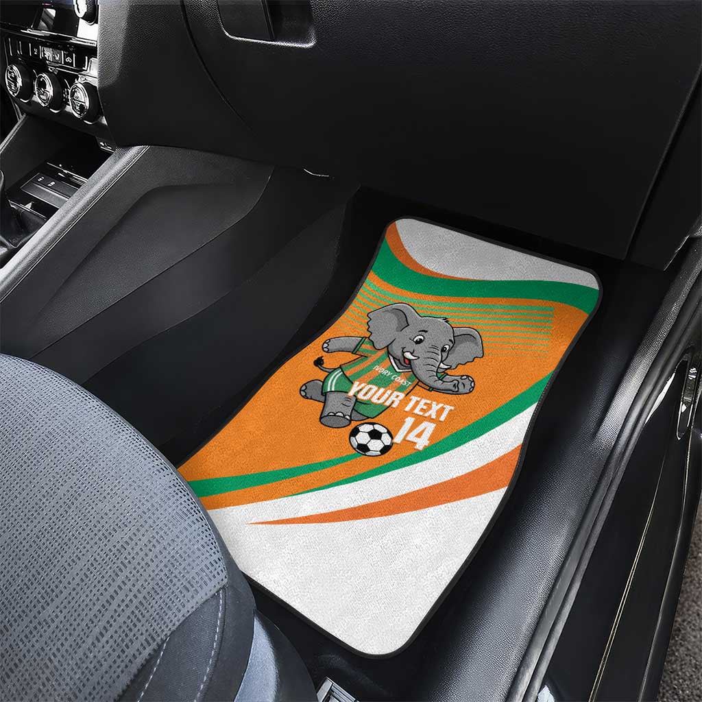 Custom Ivory Coast Football Car Mats 2026 Allez Les Elephants Cute Mascot - Wonder Print Shop