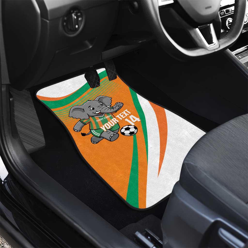 Custom Ivory Coast Football Car Mats 2026 Allez Les Elephants Cute Mascot - Wonder Print Shop