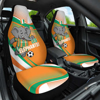 Ivory Coast Football Car Seat Cover 2026 Allez Les Elephants Cute Mascot - Wonder Print Shop