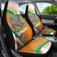 Ivory Coast Football Car Seat Cover 2026 Allez Les Elephants Cute Mascot - Wonder Print Shop