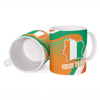 Custom Ivory Coast Football Ceramic Mug 2026 Allez Les Elephants Cute Mascot - Wonder Print Shop
