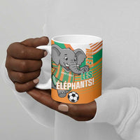 Custom Ivory Coast Football Ceramic Mug 2026 Allez Les Elephants Cute Mascot - Wonder Print Shop