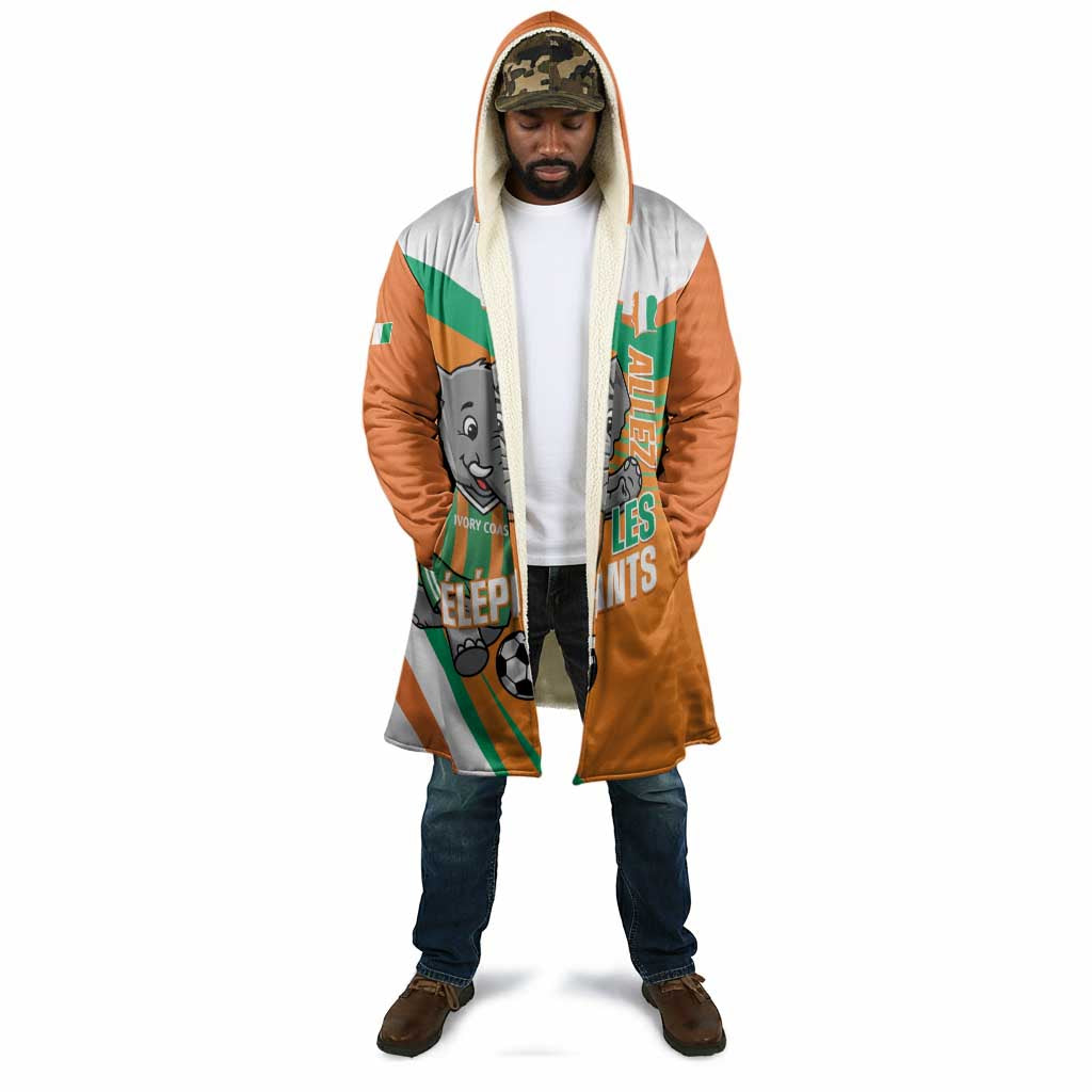Custom Ivory Coast Football Cloak 2026 Allez Les Elephants Cute Mascot - Wonder Print Shop