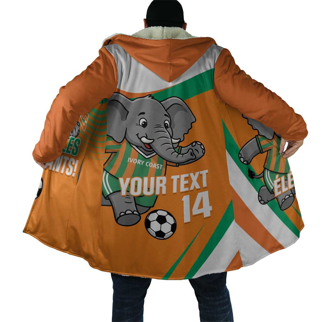 Custom Ivory Coast Football Cloak 2026 Allez Les Elephants Cute Mascot - Wonder Print Shop