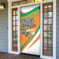 Custom Ivory Coast Football Door Cover 2026 Allez Les Elephants Cute Mascot - Wonder Print Shop