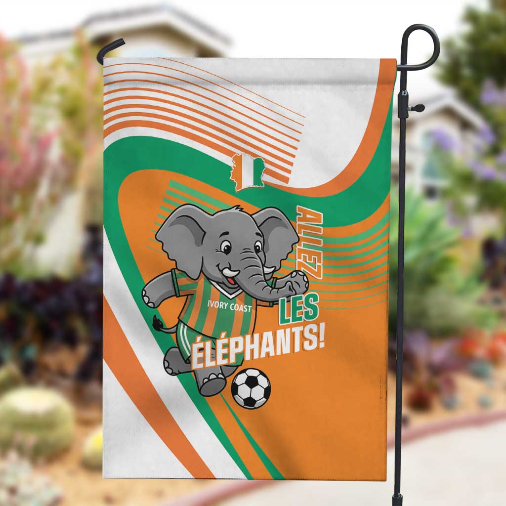Ivory Coast Football Garden Flag 2026 Allez Les Elephants Cute Mascot - Wonder Print Shop