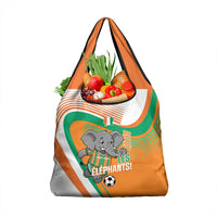 Ivory Coast Football Grocery Bag 2026 Allez Les Elephants Cute Mascot - Wonder Print Shop
