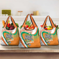Ivory Coast Football Grocery Bag 2026 Allez Les Elephants Cute Mascot - Wonder Print Shop