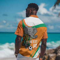 Custom Ivory Coast Football Hawaiian Shirt 2026 Allez Les Elephants Cute Mascot LT14