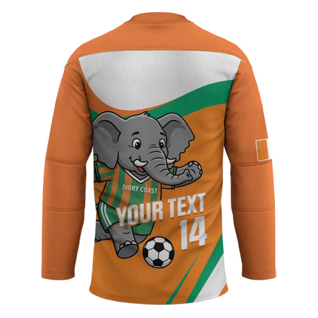 Custom Ivory Coast Football Hockey Jersey 2026 Allez Les Elephants Cute Mascot - Wonder Print Shop