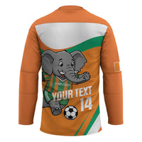 Custom Ivory Coast Football Hockey Jersey 2026 Allez Les Elephants Cute Mascot - Wonder Print Shop