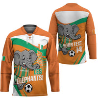 Custom Ivory Coast Football Hockey Jersey 2026 Allez Les Elephants Cute Mascot - Wonder Print Shop