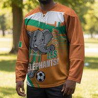 Custom Ivory Coast Football Hockey Jersey 2026 Allez Les Elephants Cute Mascot - Wonder Print Shop