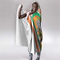 Ivory Coast Football Hooded Blanket 2026 Allez Les Elephants Cute Mascot - Wonder Print Shop