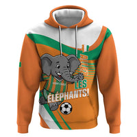 Custom Ivory Coast Football Hoodie 2026 Allez Les Elephants Cute Mascot - Wonder Print Shop