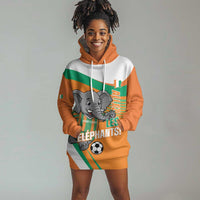 Custom Ivory Coast Football Hoodie Dress 2026 Allez Les Elephants Cute Mascot - Wonder Print Shop