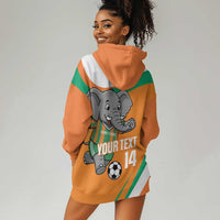 Custom Ivory Coast Football Hoodie Dress 2026 Allez Les Elephants Cute Mascot - Wonder Print Shop