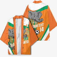 Custom Ivory Coast Football Kimono 2026 Allez Les Elephants Cute Mascot - Wonder Print Shop