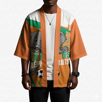 Custom Ivory Coast Football Kimono 2026 Allez Les Elephants Cute Mascot - Wonder Print Shop