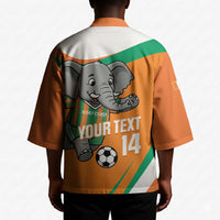Custom Ivory Coast Football Kimono 2026 Allez Les Elephants Cute Mascot - Wonder Print Shop