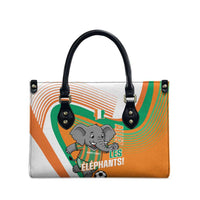 Ivory Coast Football Leather Bag 2026 Allez Les Elephants Cute Mascot - Wonder Print Shop