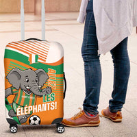 Ivory Coast Football Luggage Cover 2026 Allez Les Elephants Cute Mascot - Wonder Print Shop