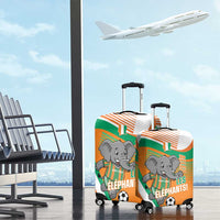 Ivory Coast Football Luggage Cover 2026 Allez Les Elephants Cute Mascot - Wonder Print Shop