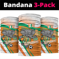 Ivory Coast Football Neck Gaiter 2026 Allez Les Elephants Cute Mascot - Wonder Print Shop