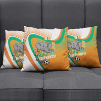 Ivory Coast Football Pillow Cover 2026 Allez Les Elephants Cute Mascot - Wonder Print Shop