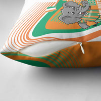 Ivory Coast Football Pillow Cover 2026 Allez Les Elephants Cute Mascot - Wonder Print Shop